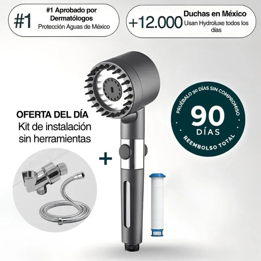 HYDROLUXE™ - Elimina el cloro y la cal de tu ducha
